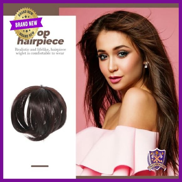 2-Piece Clip-In Hair Toppers for Thinning Hair, Invisible Human Hair - Picture 6 of 8